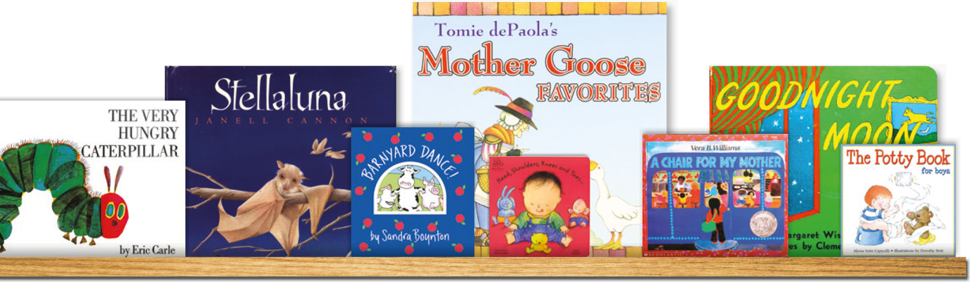 children's books on shelf