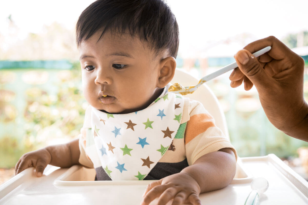Baby feeding image