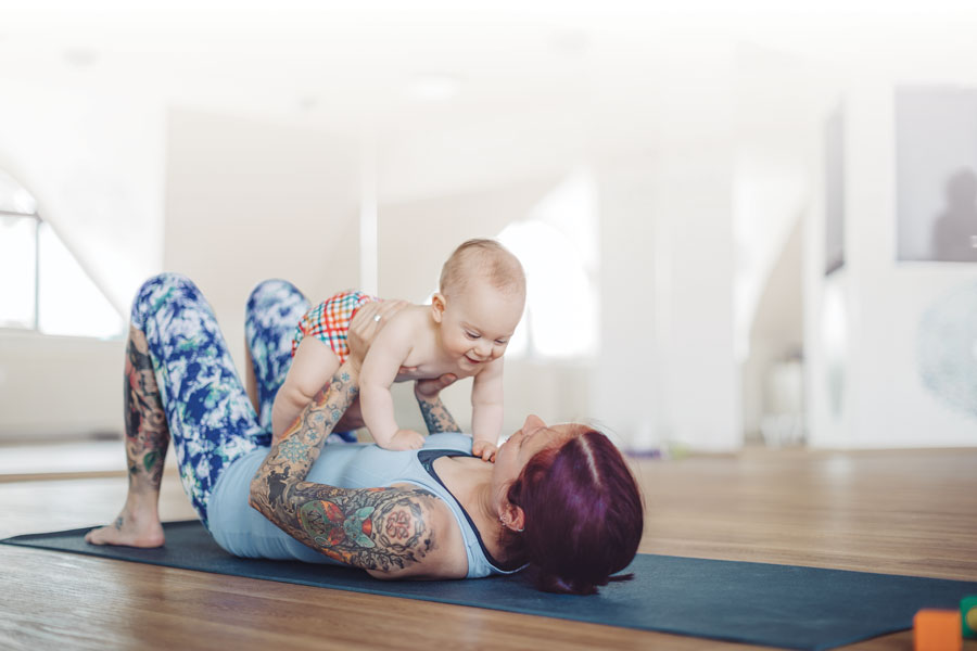 Mom Baby Playing Image