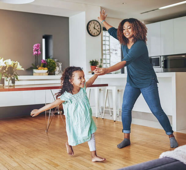 Mom Daughter Playing Image