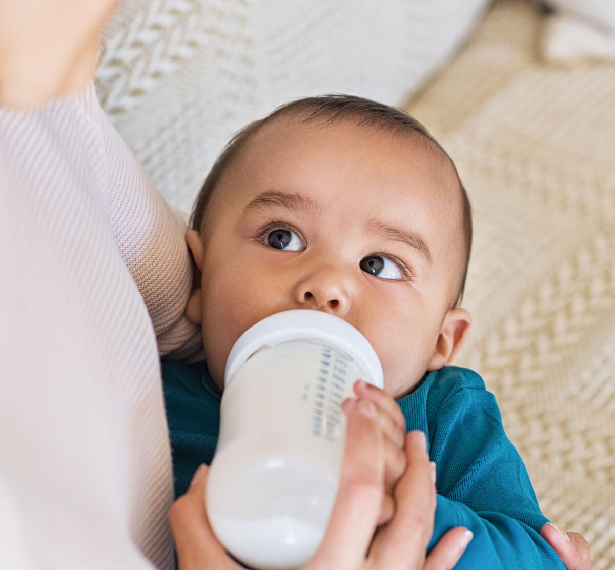 baby feeding milk