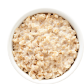 Thicker, lumpier food you feed from the spoon