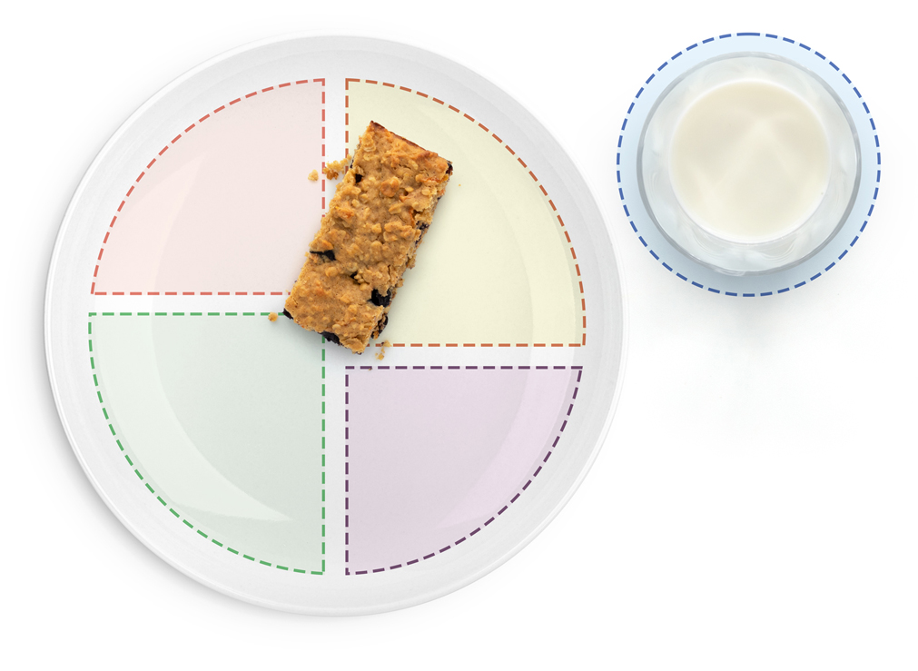 Section showing image of Blueberry and Carrot Oatmeal Bar