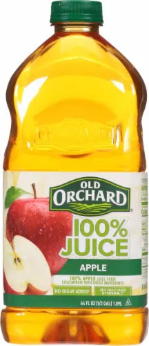 Old Orchard apple juice bottle