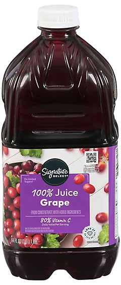 Signature Select grape juice bottle